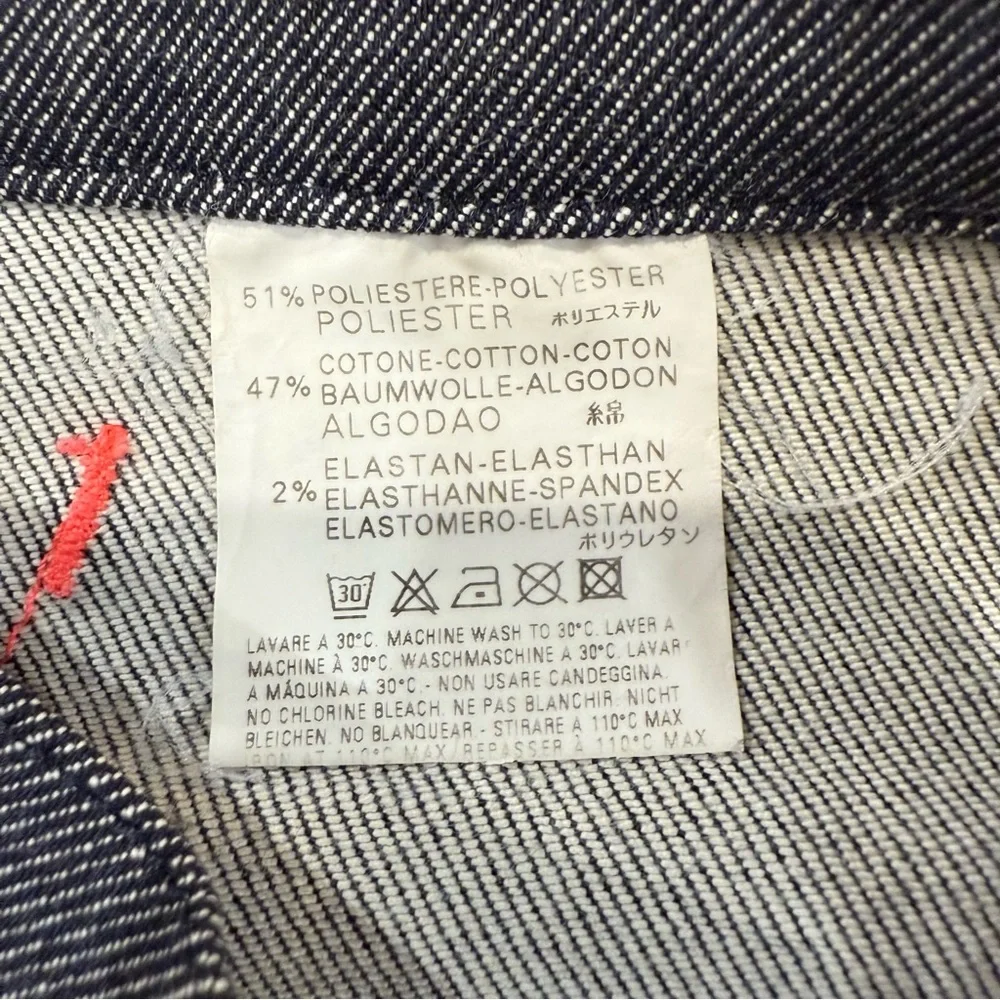 Y2K Vintage DIESEL Denim Flare Pants Side AnkleSlits Womens 28 Gray/Pink Accents - Picture 10 of 12